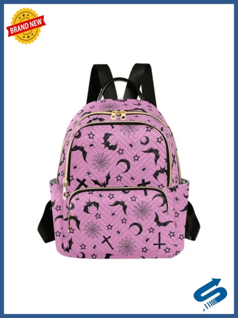 Quilted Polyester Mini Backpack Purse for Women Daypack